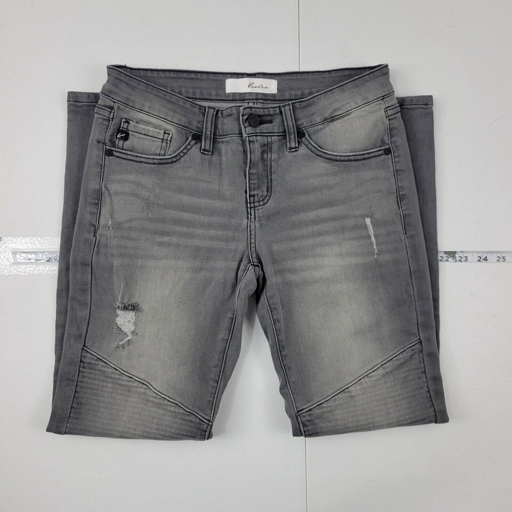 Kancan slim skinny jeans gray 7/27 denim womens 3608